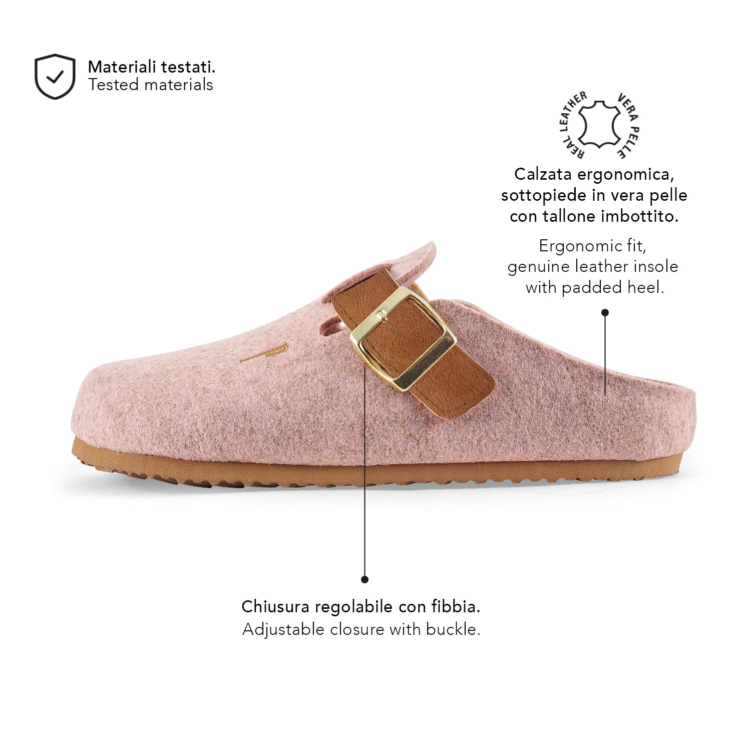 Ciabatte Comfort in Feltro - Perletti