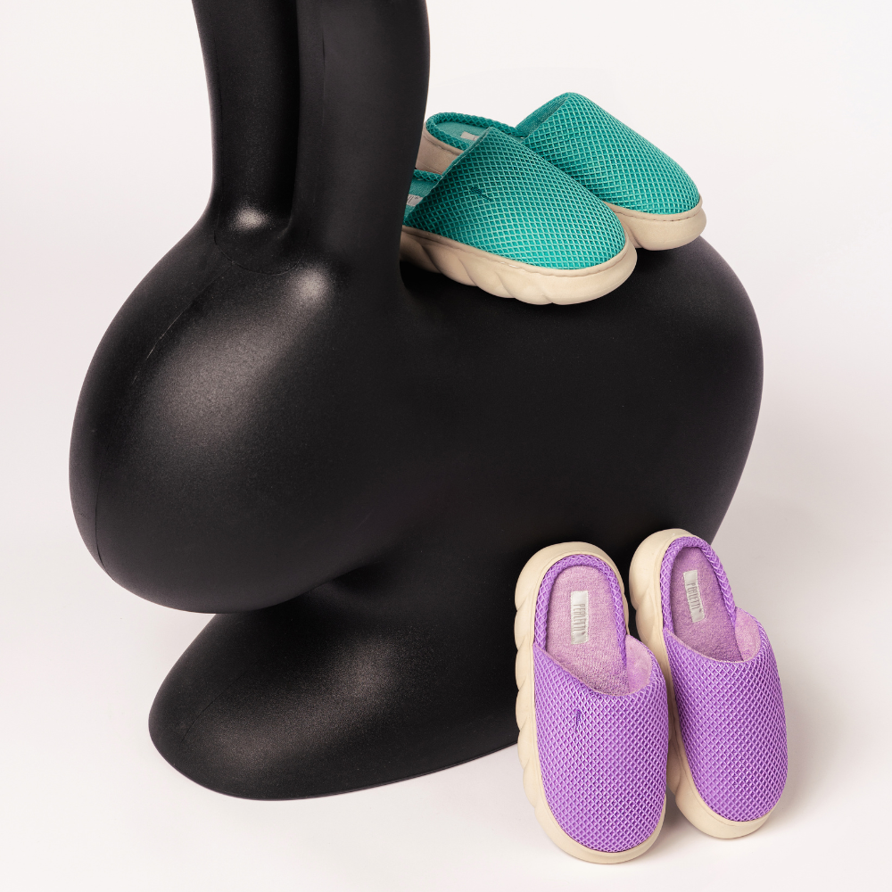 Pantofole a Rete con Suola Platform - Perletti