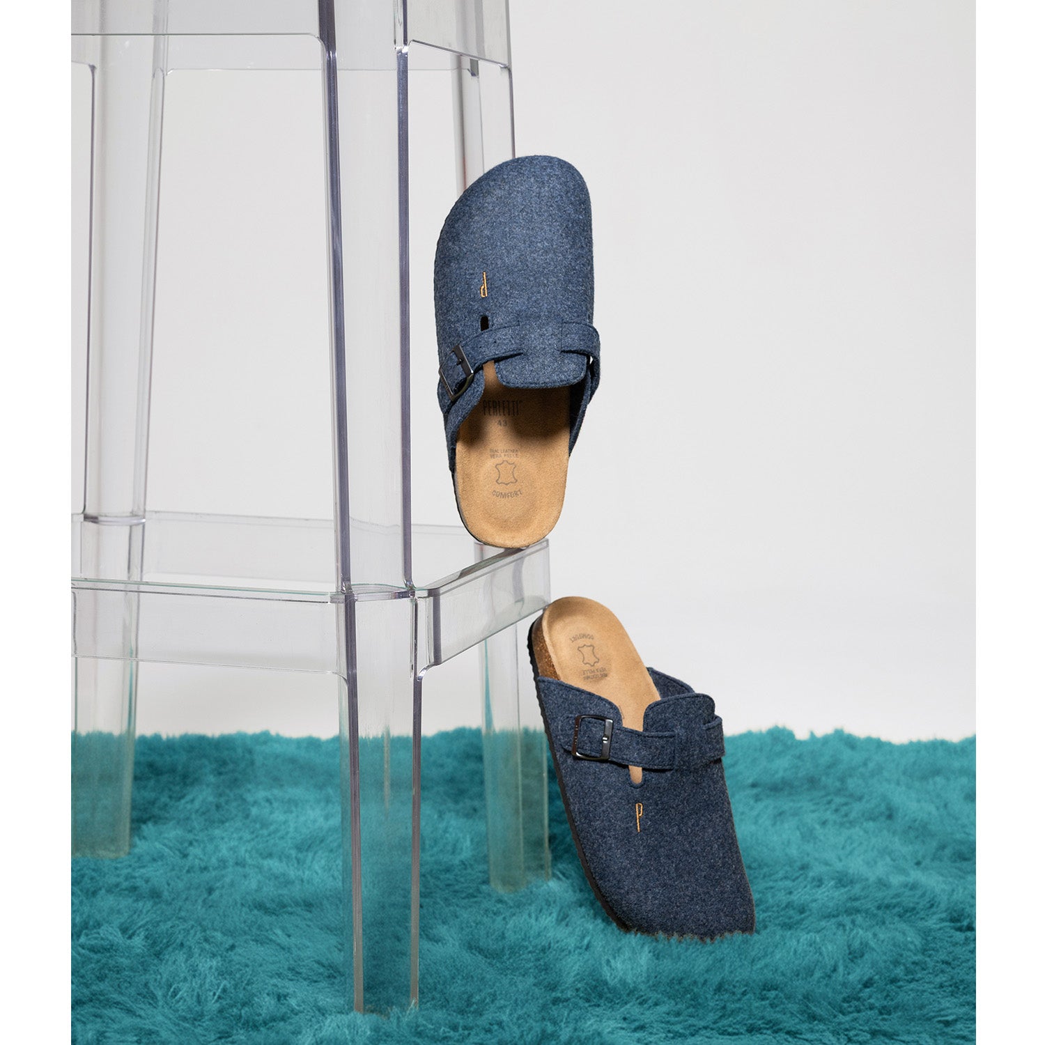 Ciabatte Comfort Uomo Feltro - Perletti