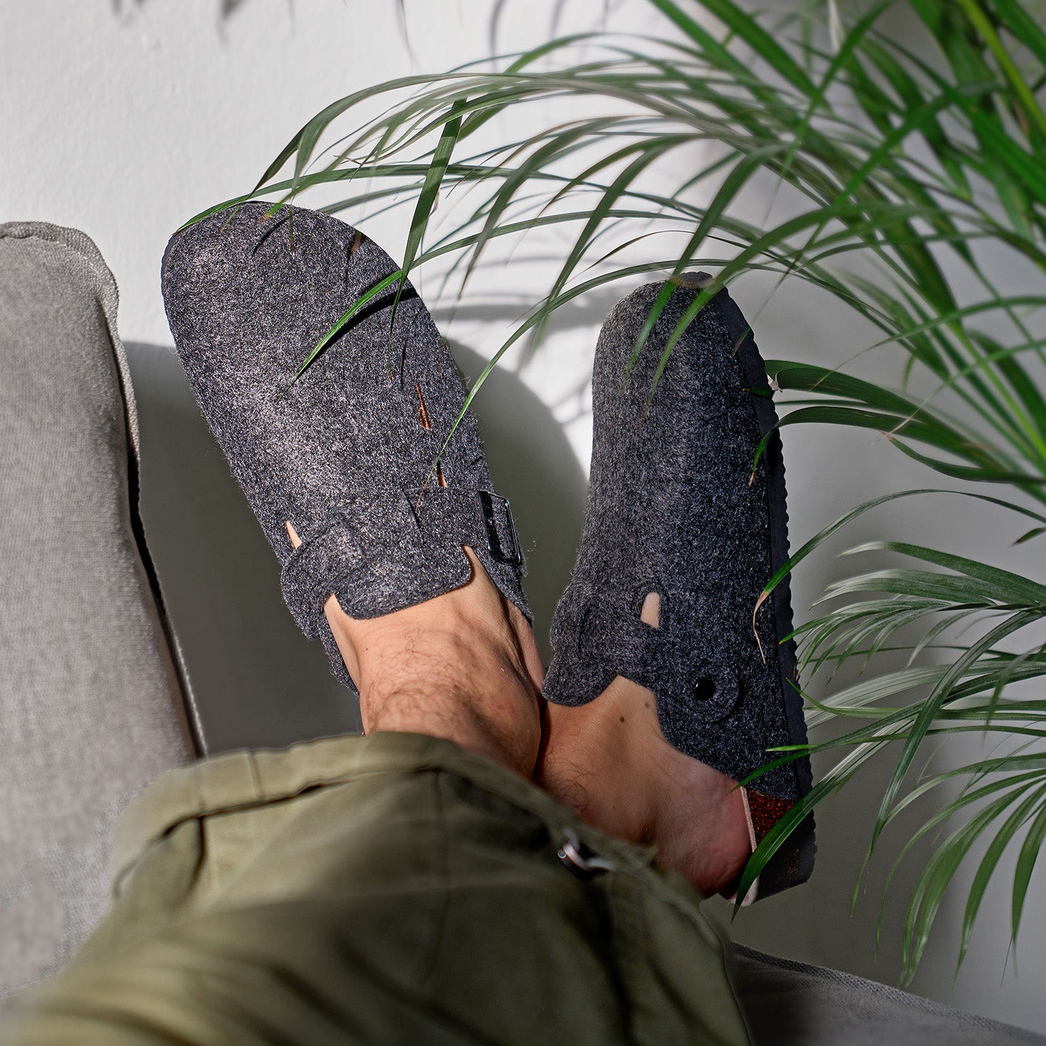 Ciabatte Comfort Uomo Feltro - Perletti