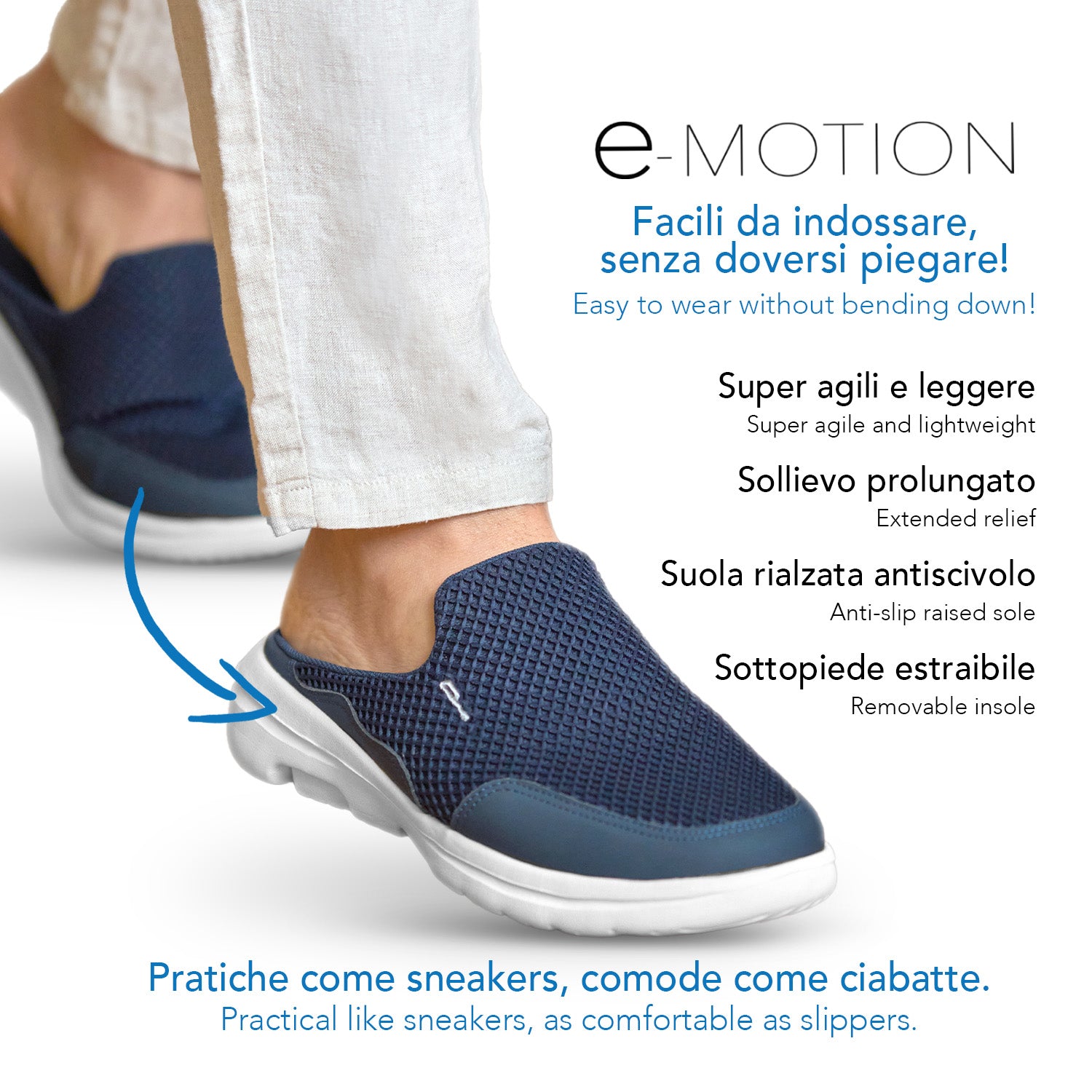 Ciabatte Slip-on Motion Uomo - Perletti