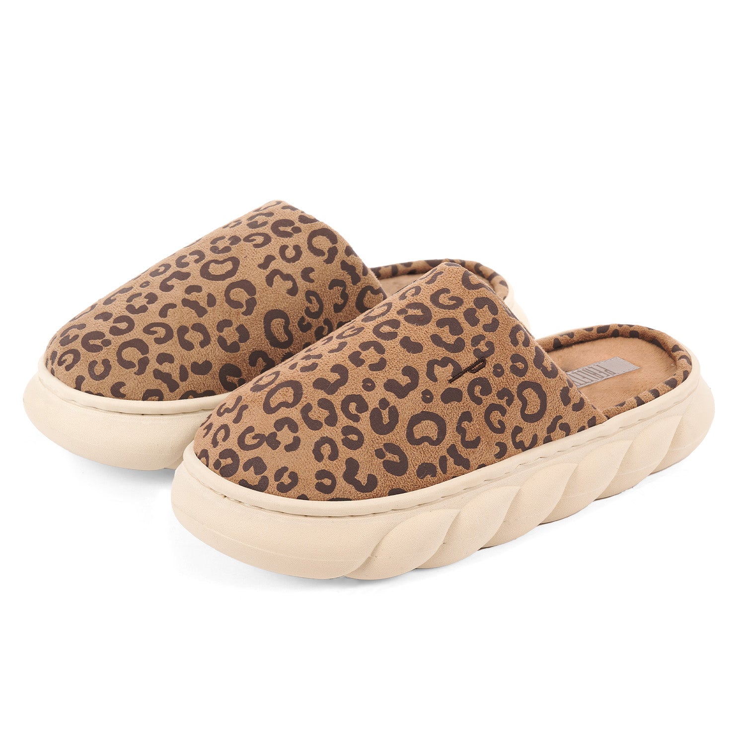 Pantofole Leopardate con Suola Platform