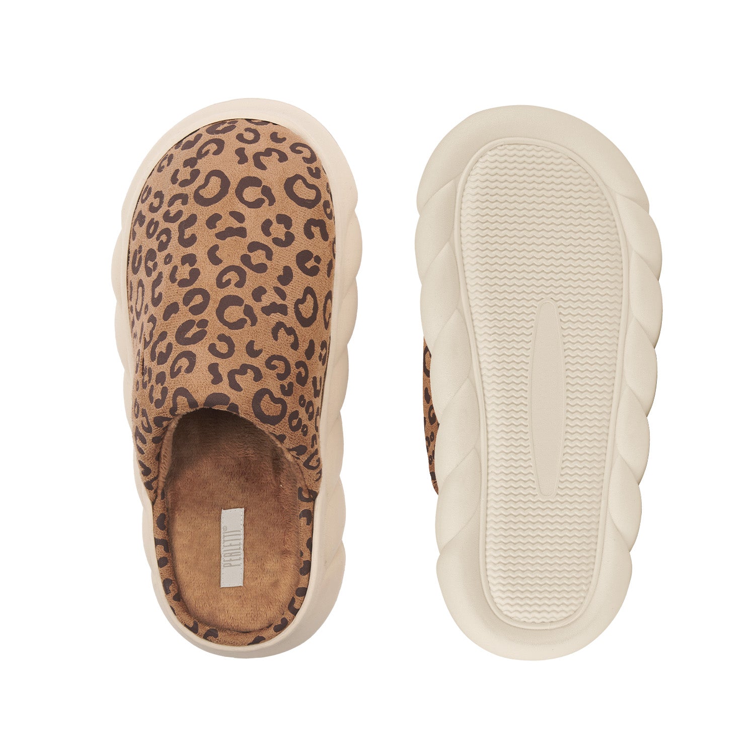 Pantofole Leopardate con Suola Platform - Perletti