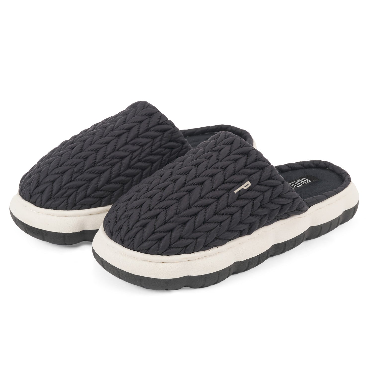 Pantofole Intreccio con Suola Rialzata - Perletti