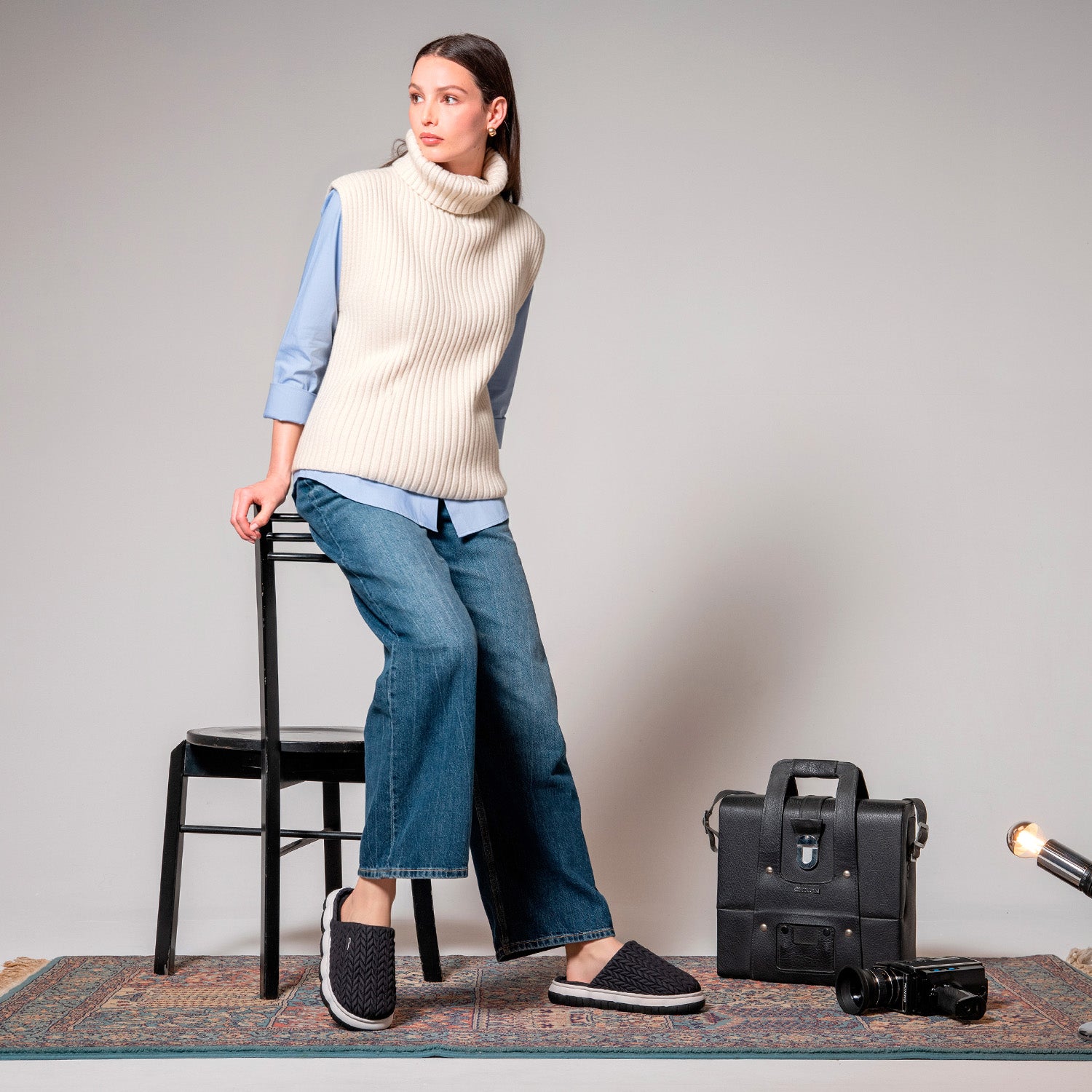 Pantofole Intreccio con Suola Rialzata - Perletti