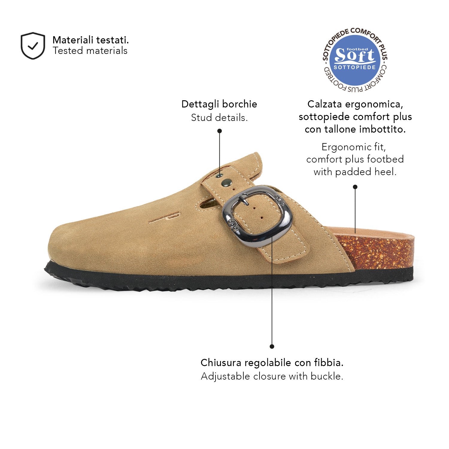 Ciabatte Comfort con Borchie - Perletti