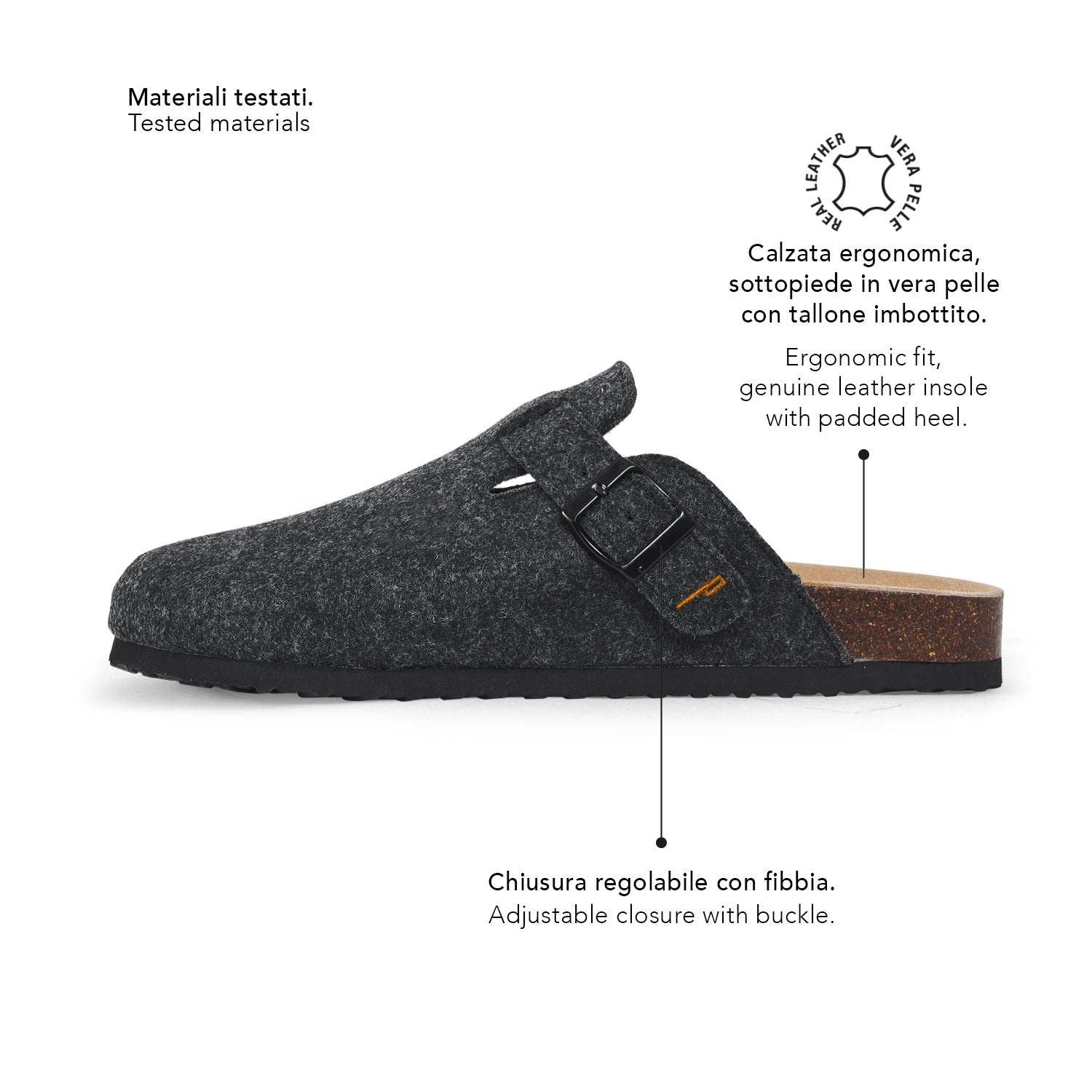 Ciabatte Uomo Comfort in Feltro
