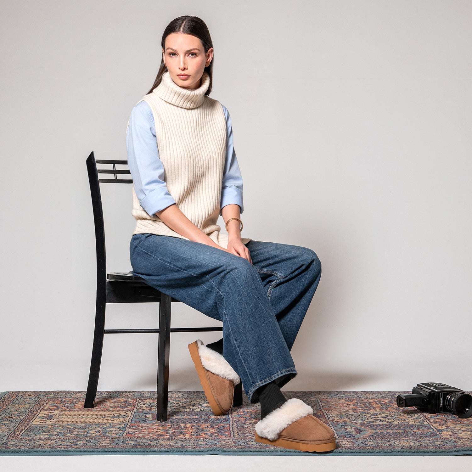 Pantofole Platform con Pelo - Perletti