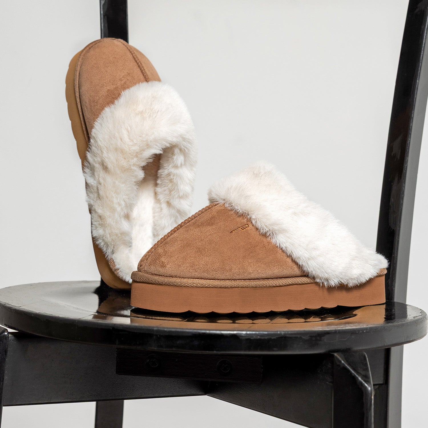 Pantofole Platform con Pelo - Perletti