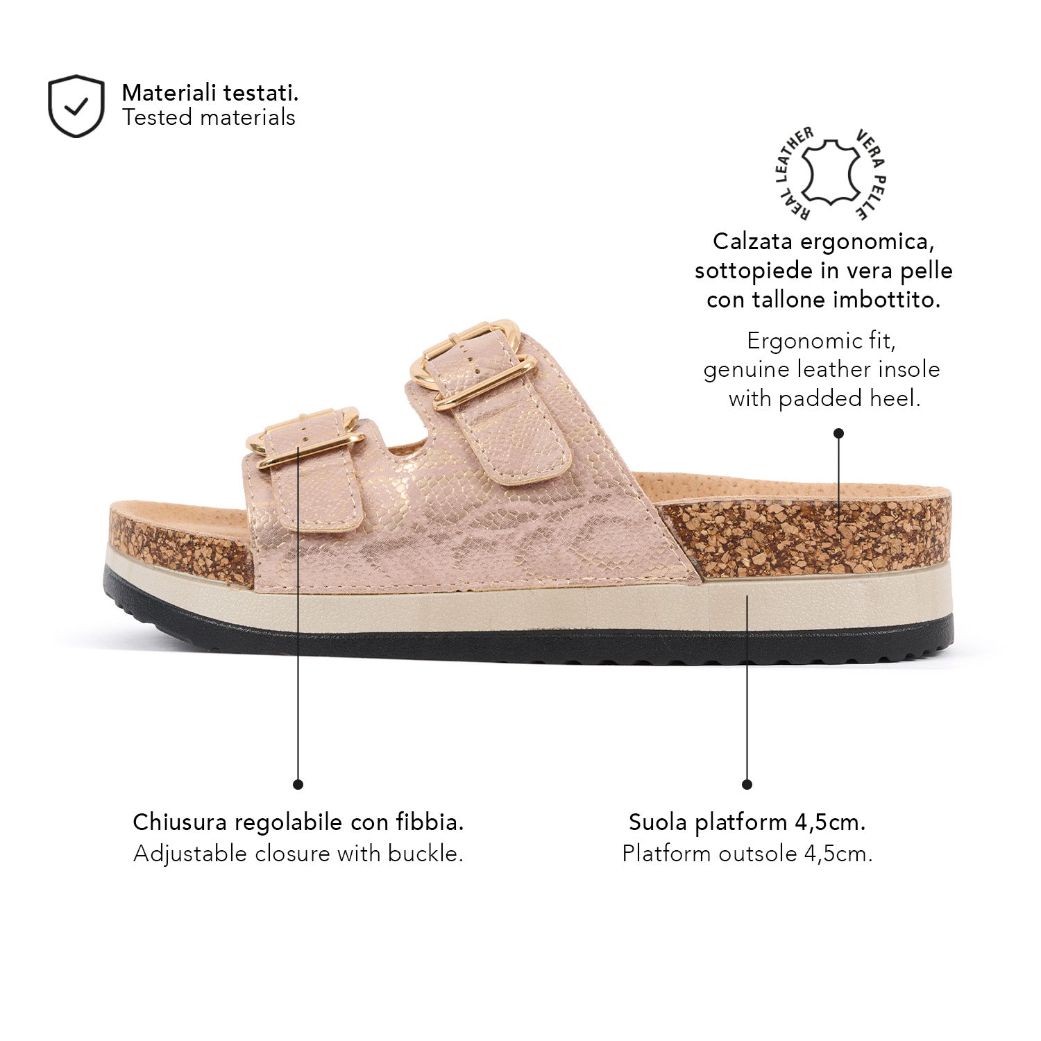 Sandalo Comfort con Suola Platform - Perletti