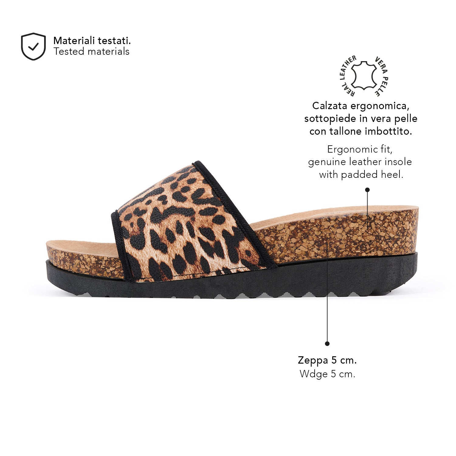 Zoccolo Comfort Leopardato - Perletti