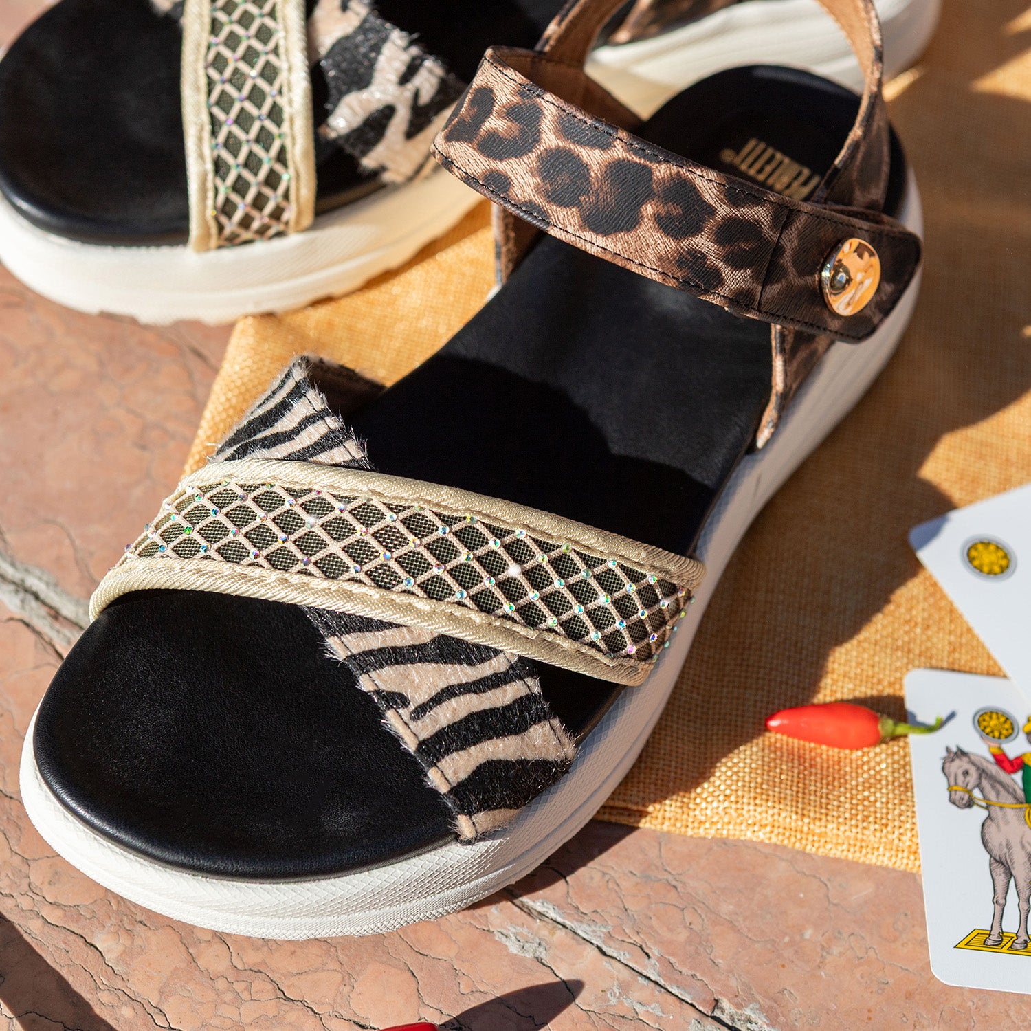 Sandalo Sneaker Mix&amp;Match con Cinturino - Perletti