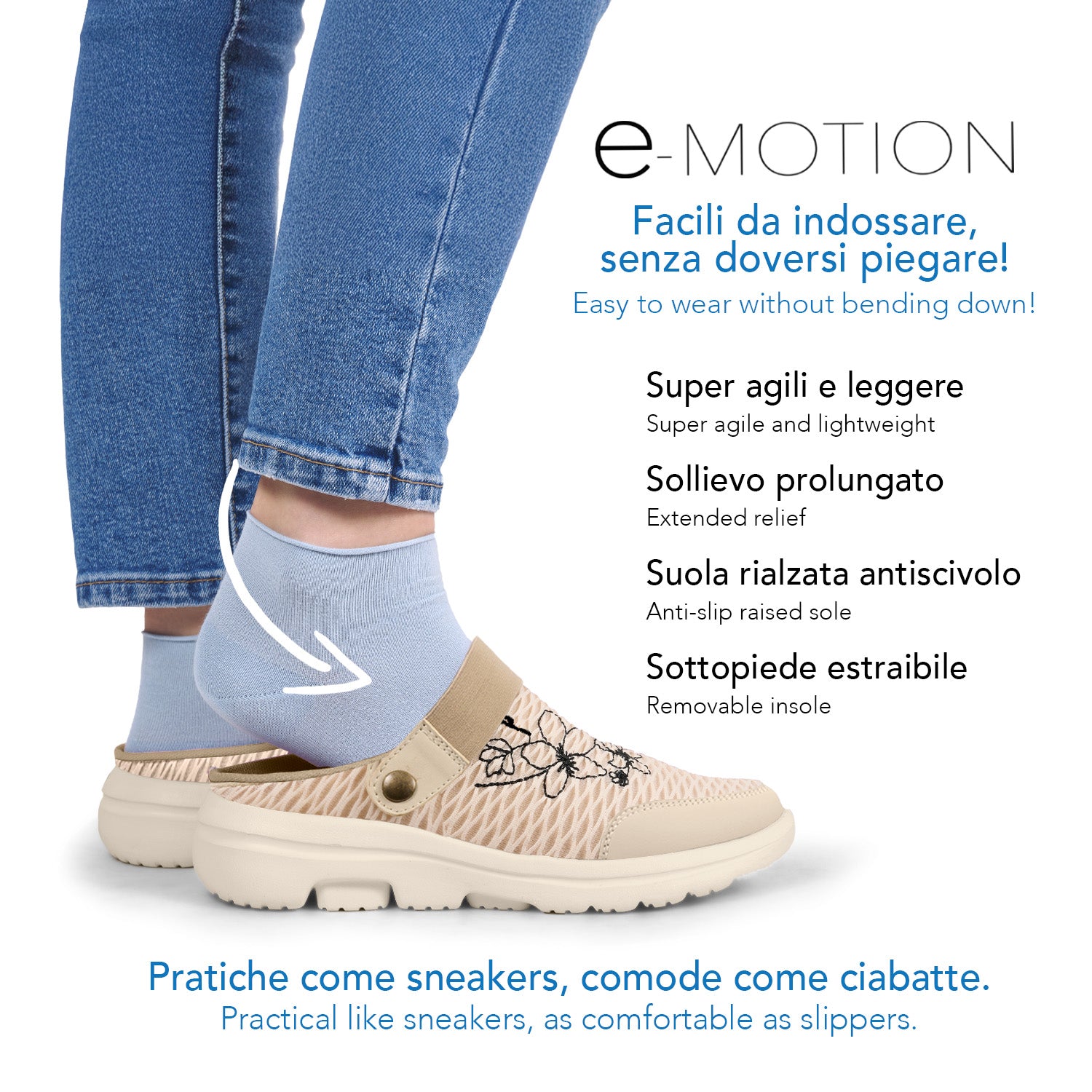 Ciabatte Slip-on Motion Donna con Cinturino - Perletti