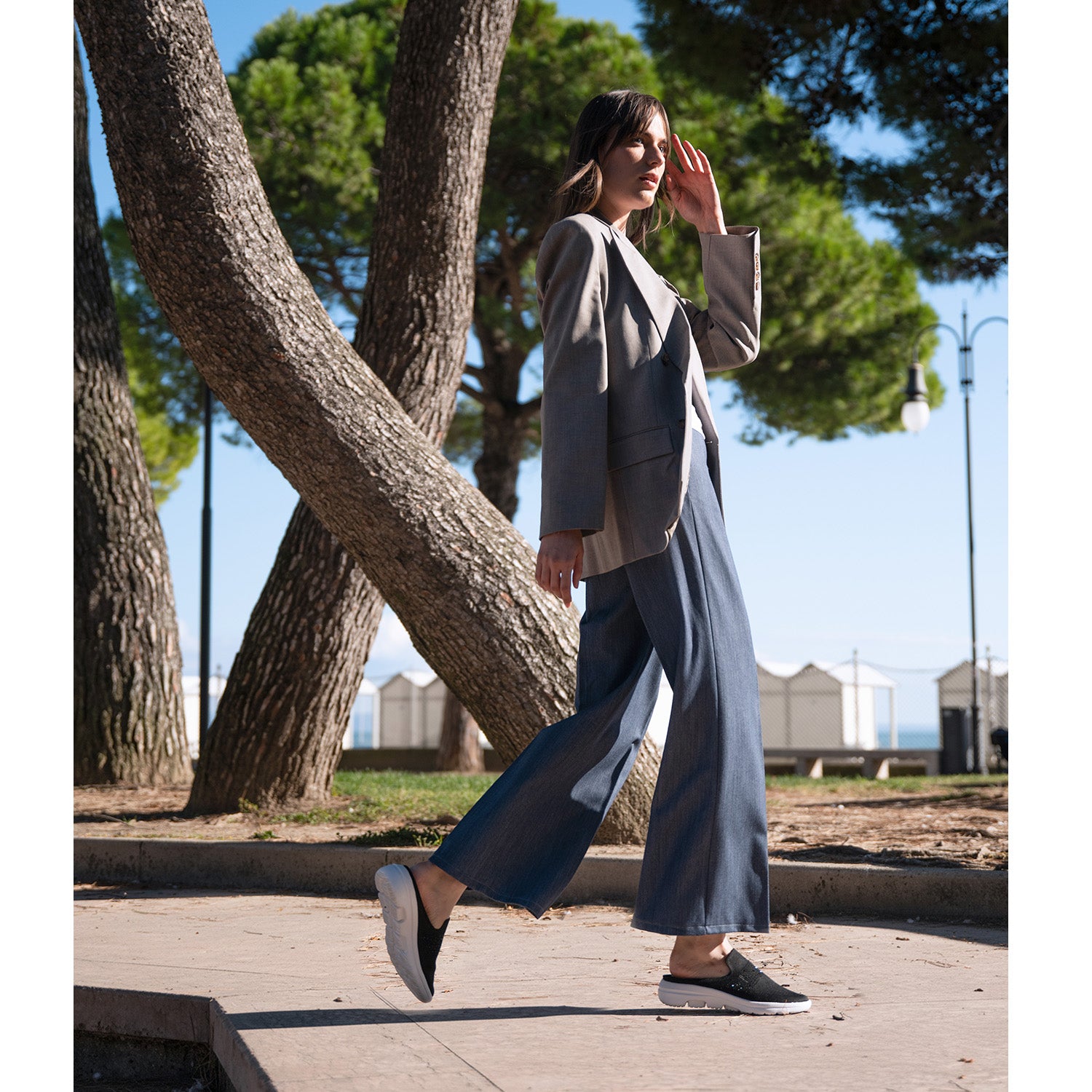 Ciabatte Slip-on Motion Donna con Cristalli - Perletti