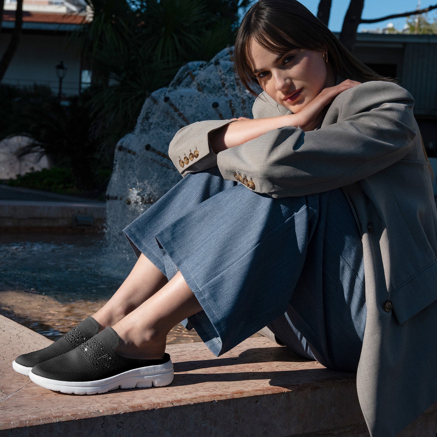 Ciabatte Slip-on Motion Donna con Cristalli - Perletti