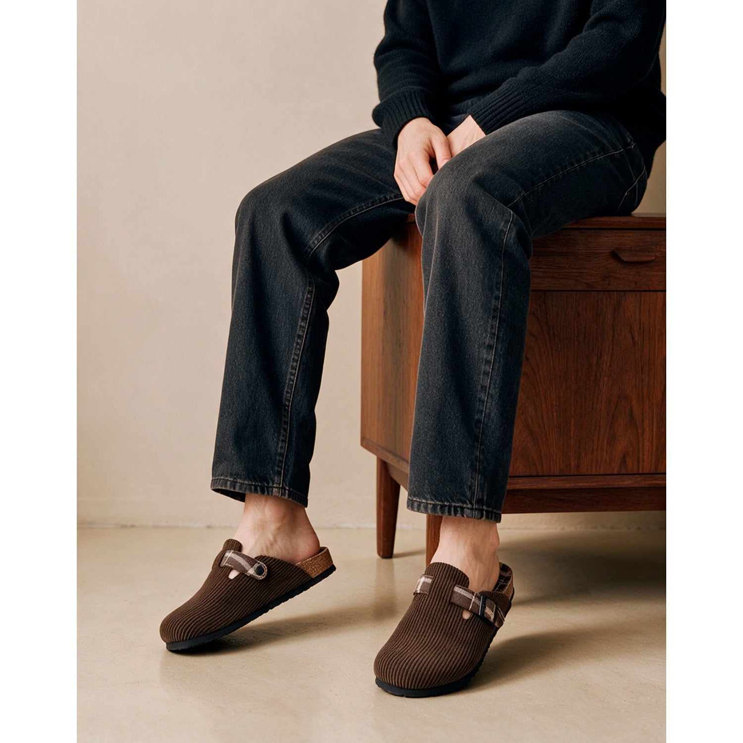 Ciabatte Comfort Uomo in Velluto
