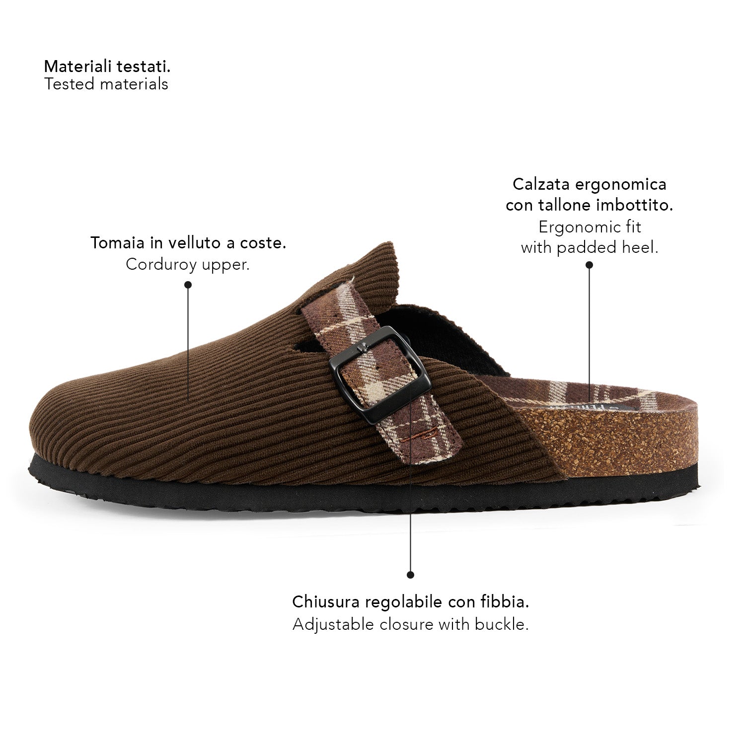 Ciabatte Comfort Uomo in Velluto