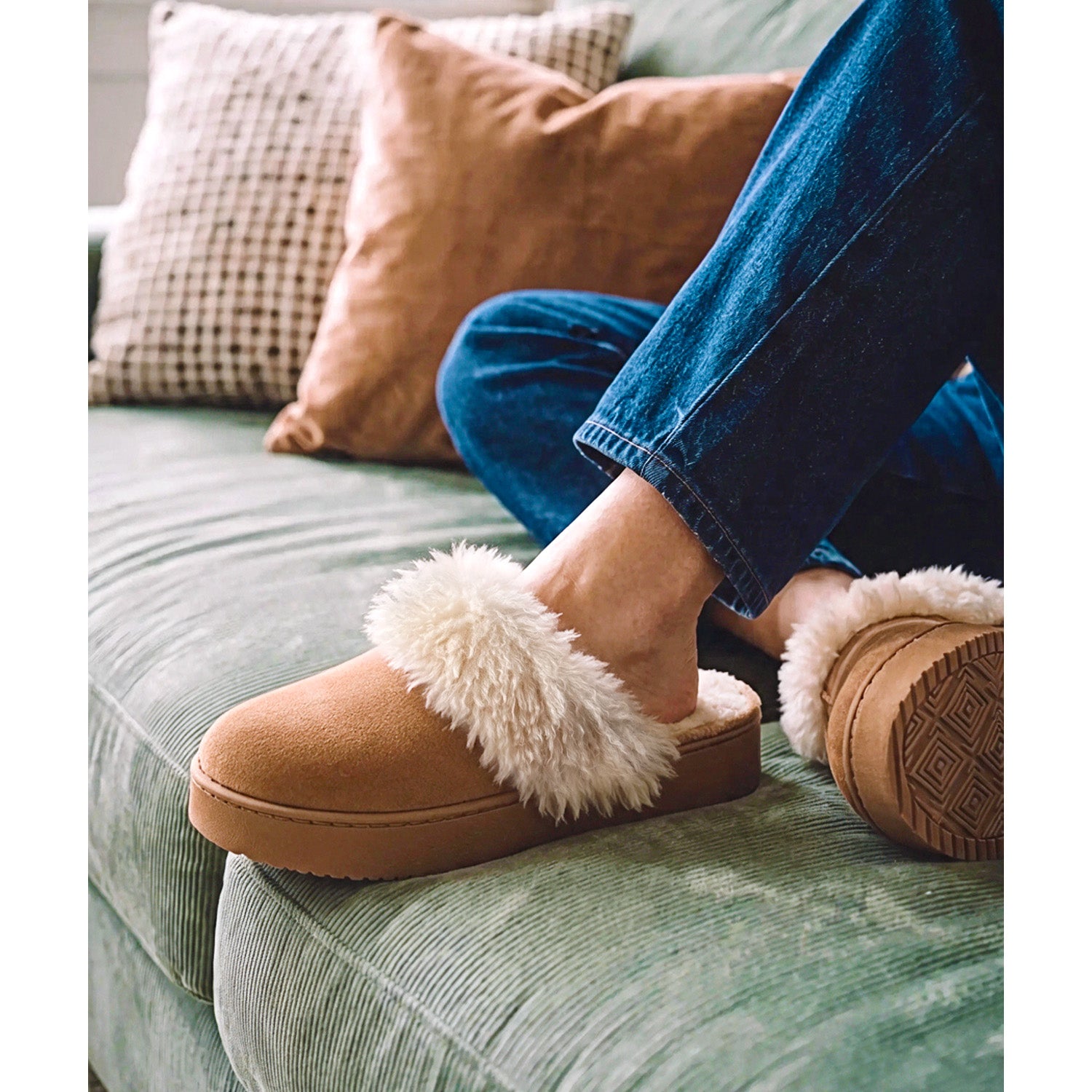 Pantofole Donna Platform con Pelo