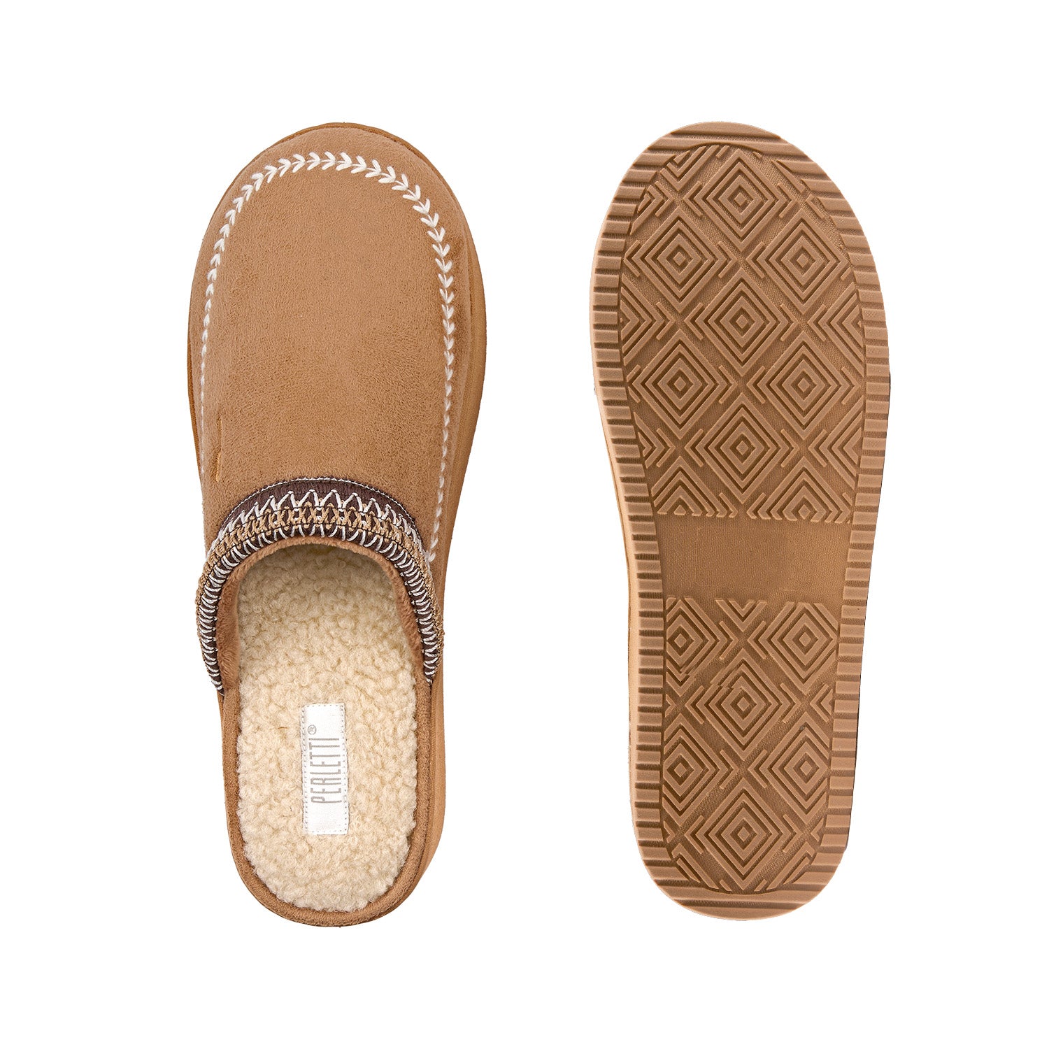Pantofole Donna con Suola Platform Stile Etnico