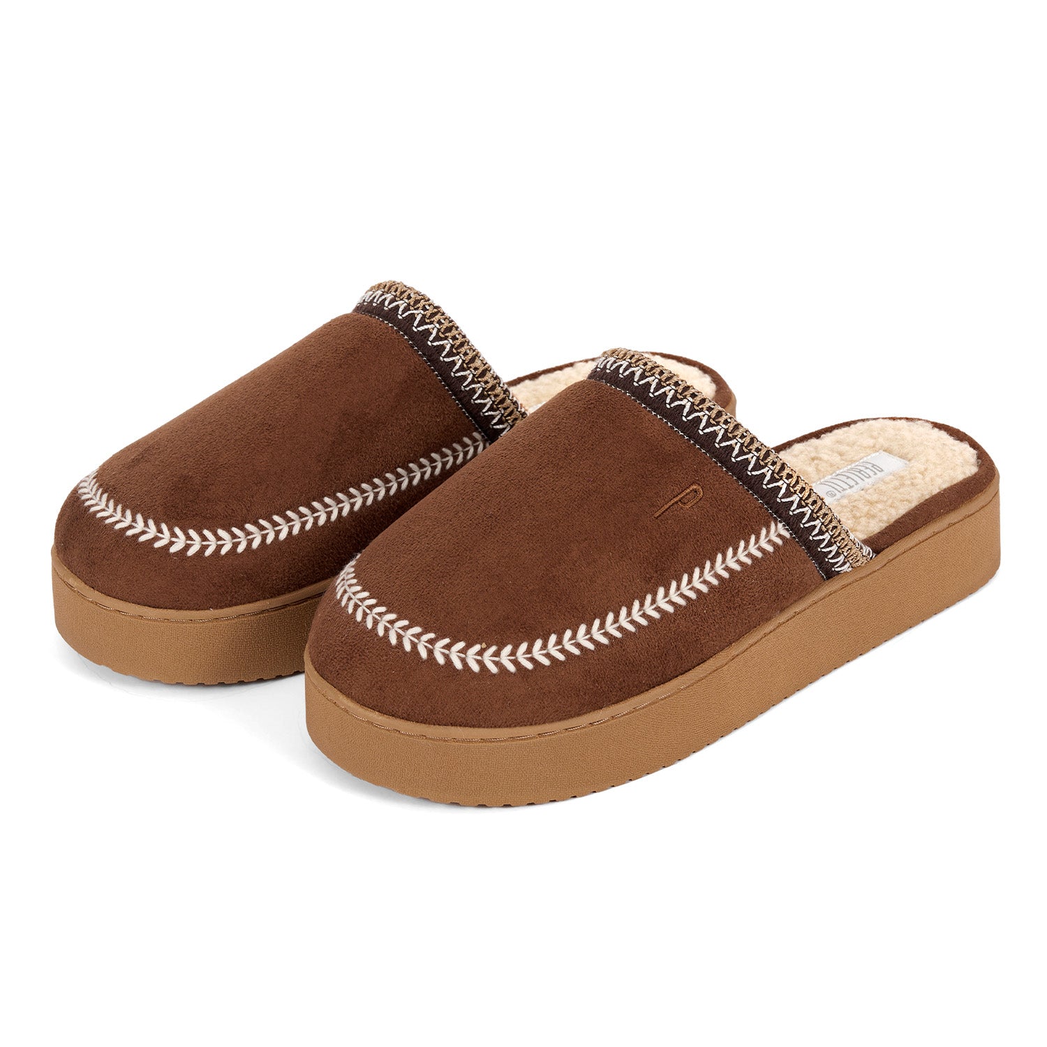 Pantofole Donna con Suola Platform Stile Etnico