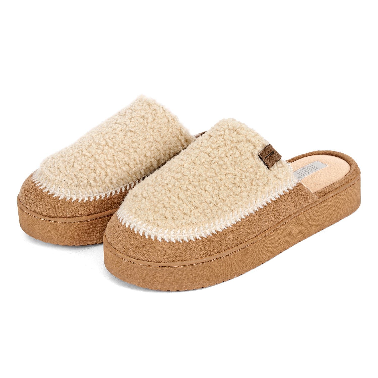 Pantofole Donna Teddy con Suola Platform