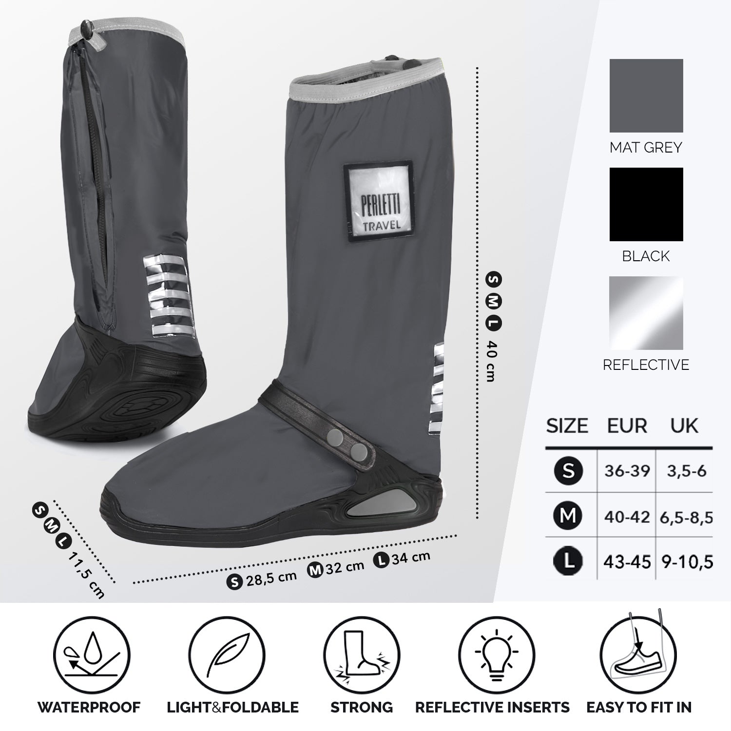 Copriscarpe Alti con Suola Rinforzata - Perletti