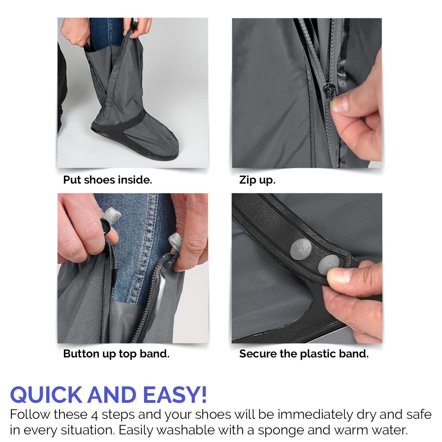 Copriscarpe Alti con Suola Rinforzata - Perletti