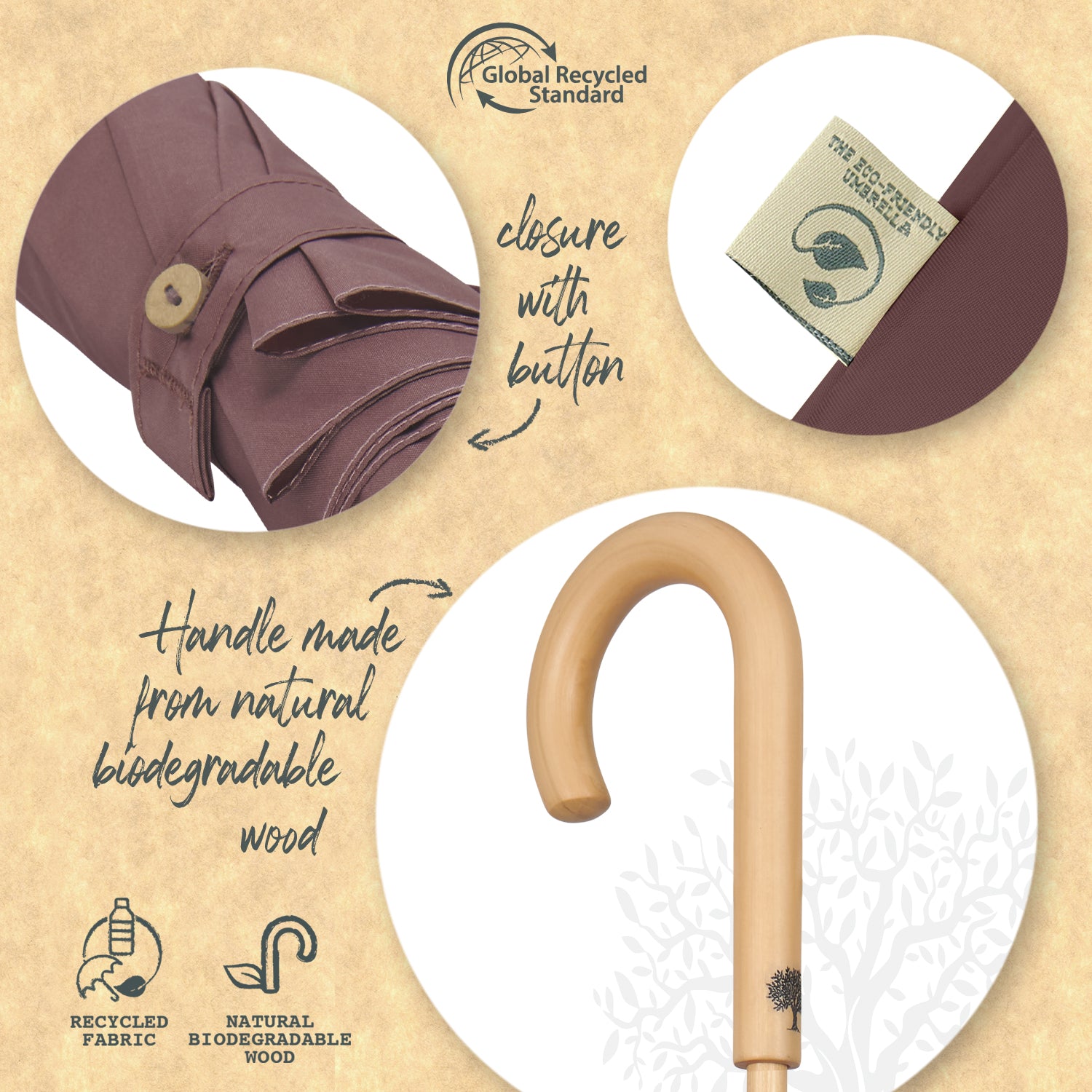 Ombrello Green Lungo Acquerello - Perletti