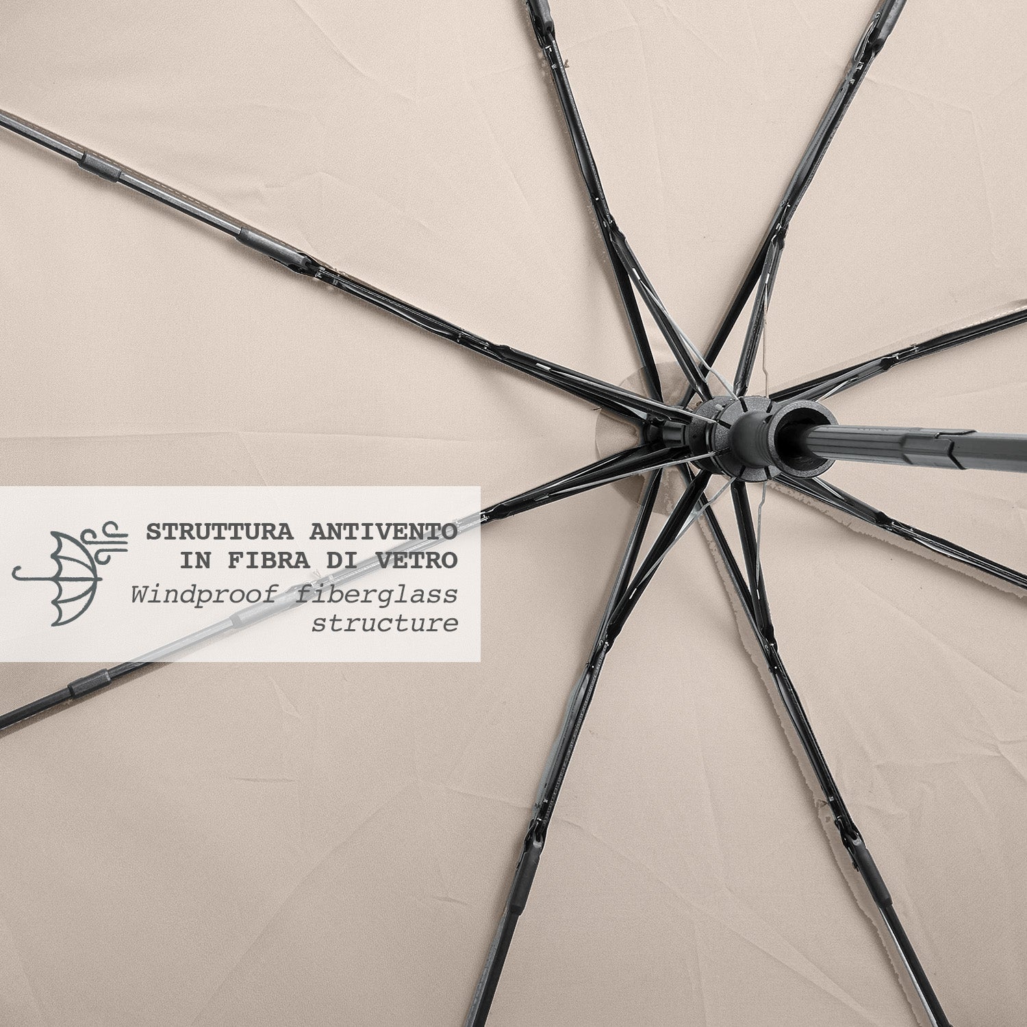 Ombrello Green Automatico Fiore Bianco - Perletti