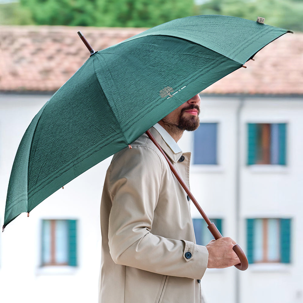 Ombrello Automatico Pagoda Per Donna – Bianco Con Volant, Modello Chrysalin