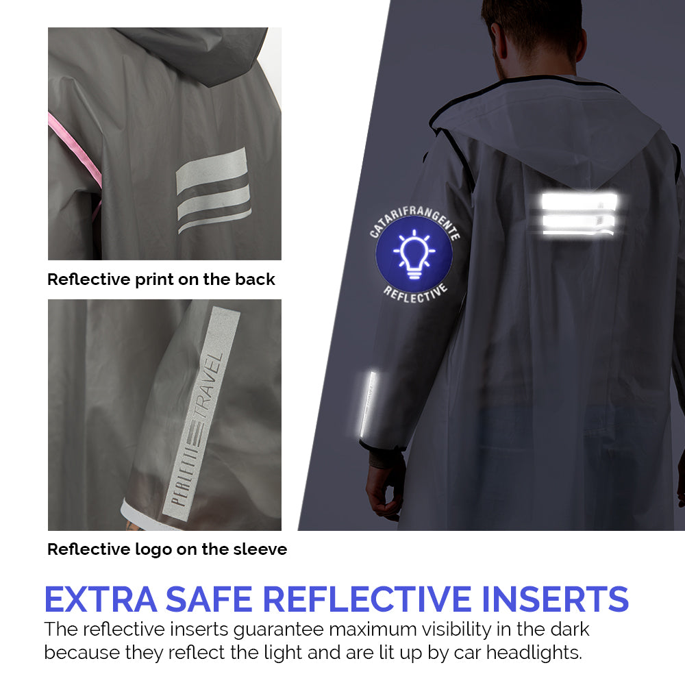 Impermeabile Nero Catarifrangente - PERLETTI