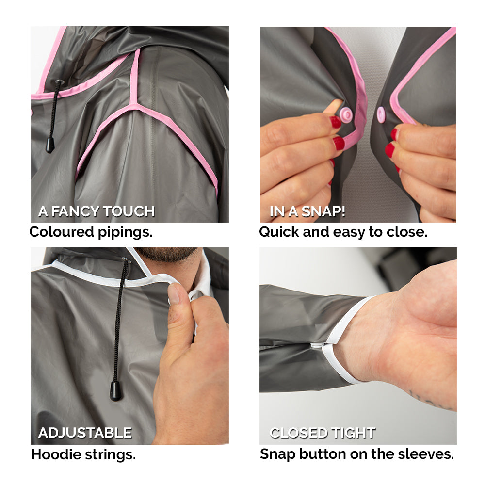 Impermeabile Nero Catarifrangente - PERLETTI