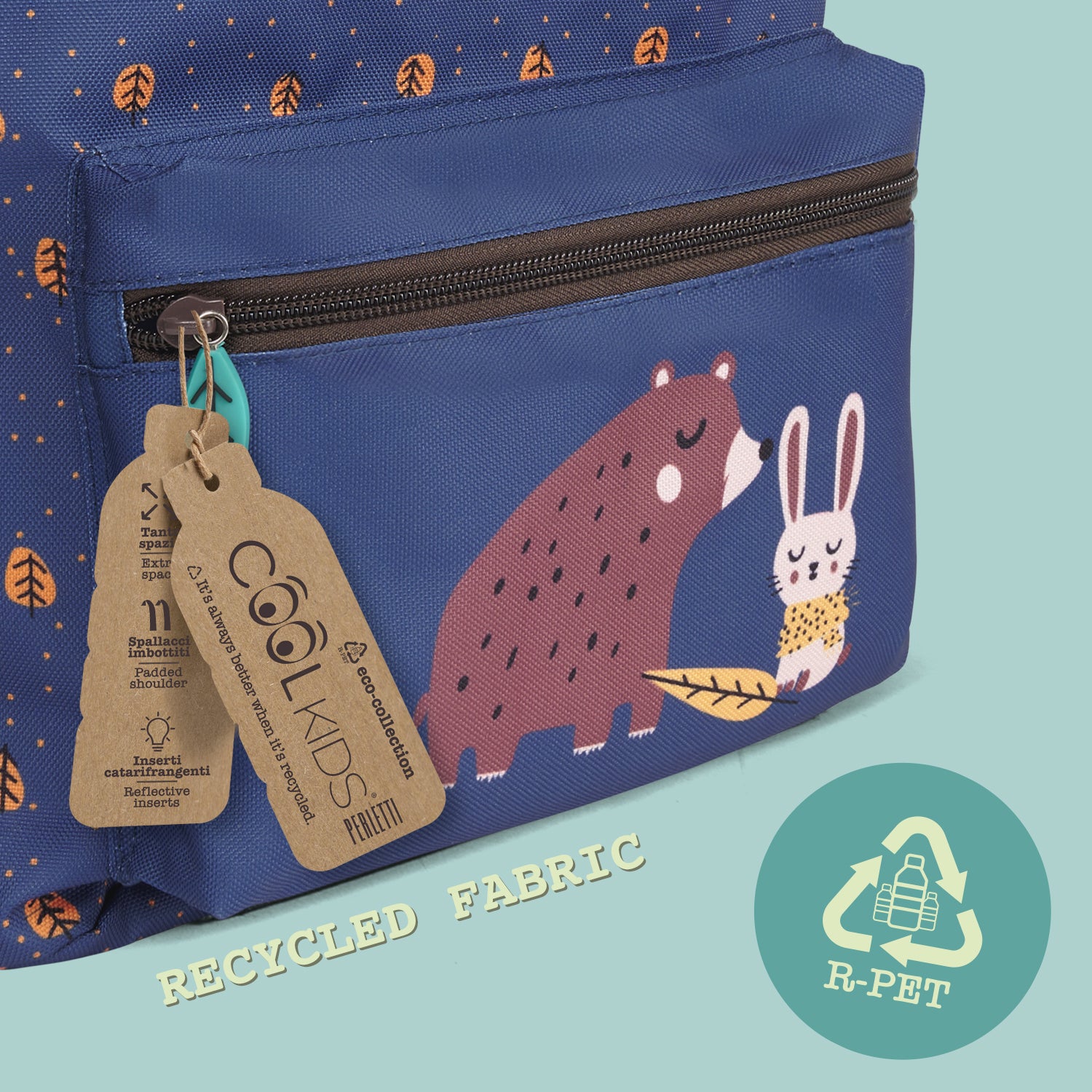 Borsa Pranzo con Orso e Coniglio - Kids Eco Collection– PERLETTI