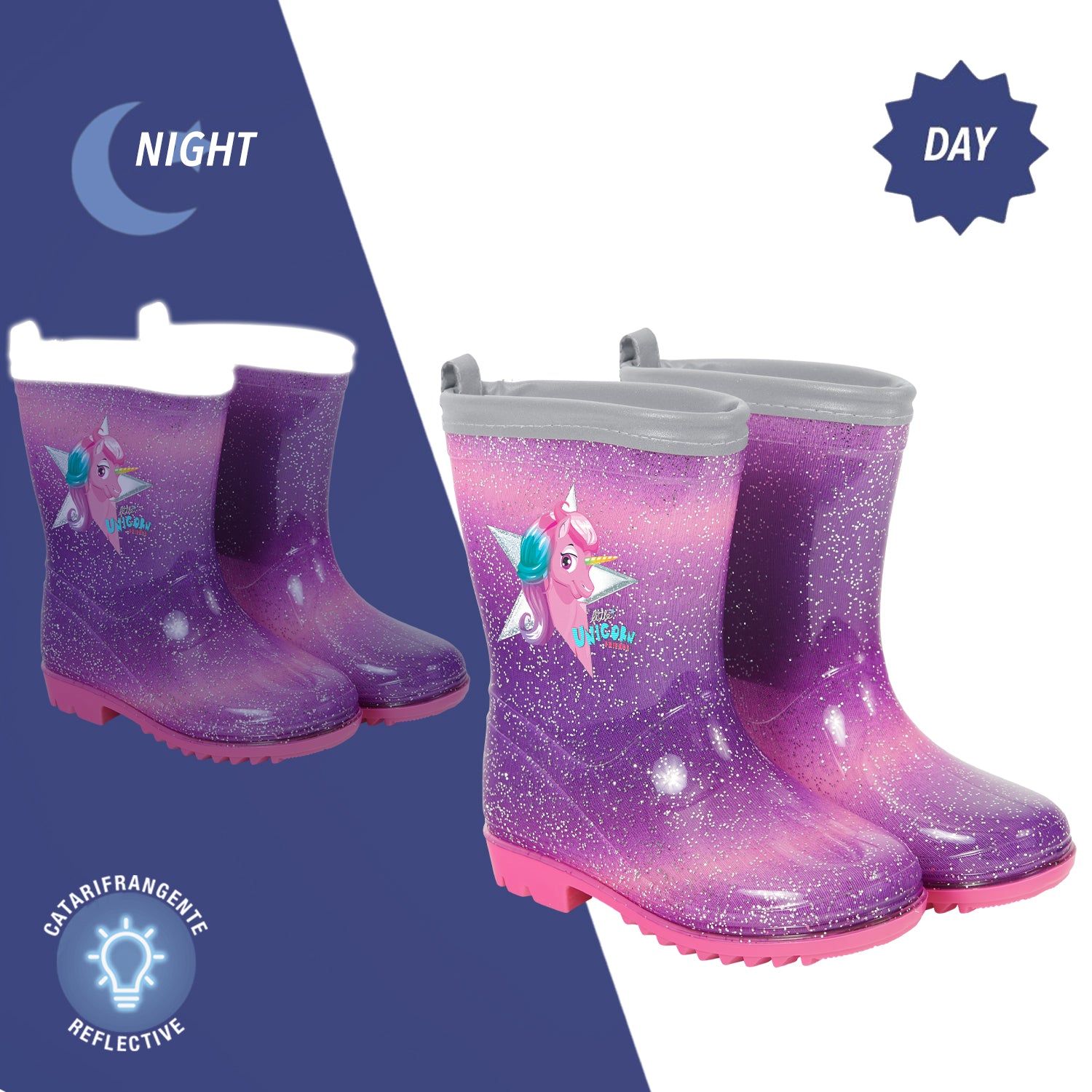 Stivaletti Unicorno Viola - Perletti