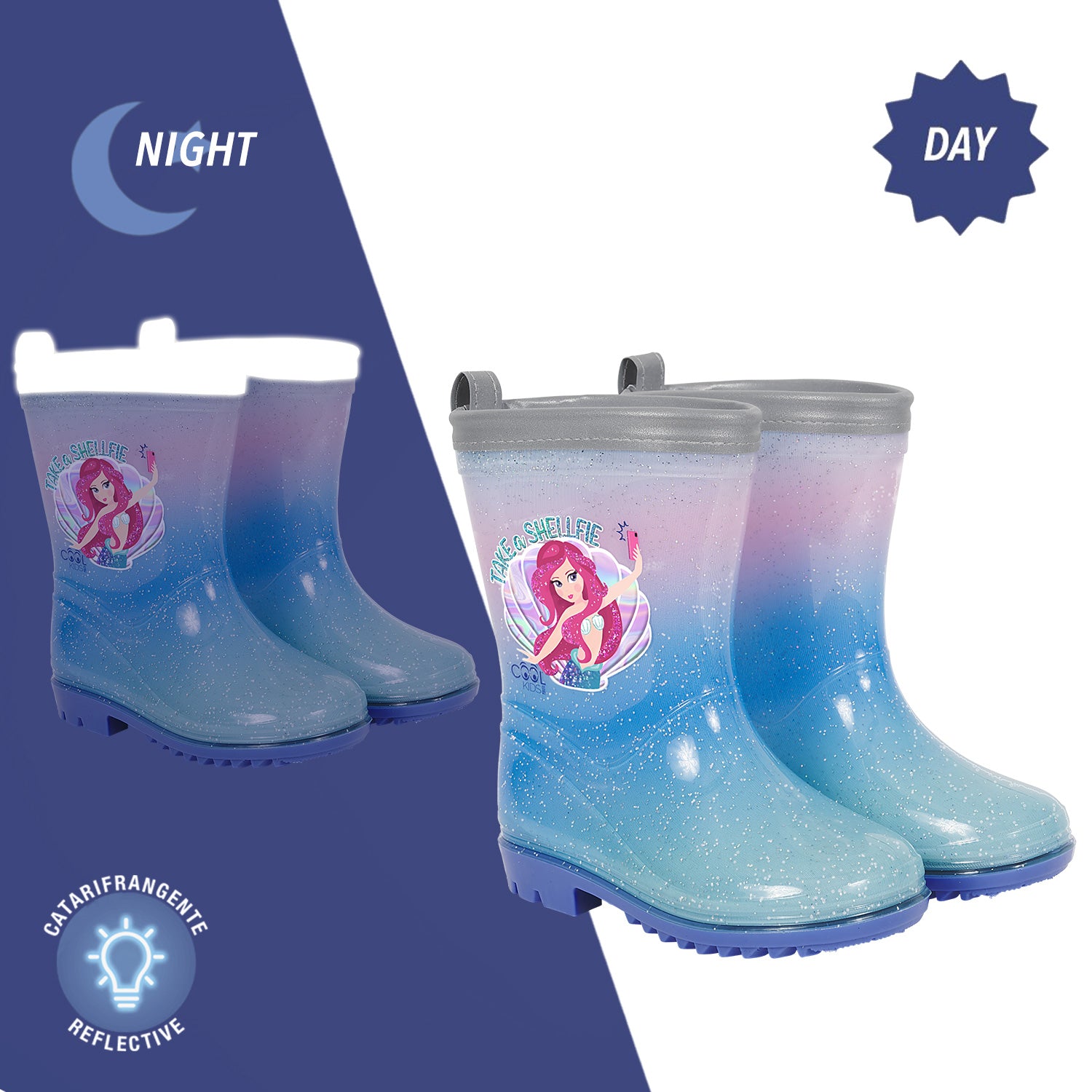 Perletti Toddler Mermaid Rain Boots Mermaid Rain Boots Store
